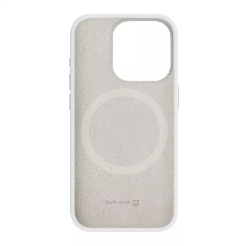Evelatus Apple iPhone 15 Pro Premium Magsafe Soft Touch Silicone Case White