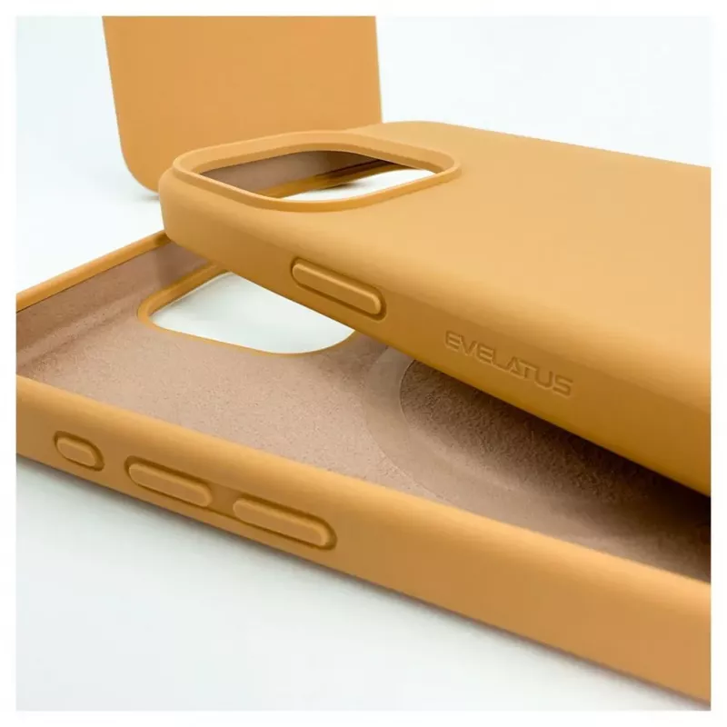Evelatus Apple iPhone 15 Pro Premium MagSafe Soft Touch Silicone Case Gold