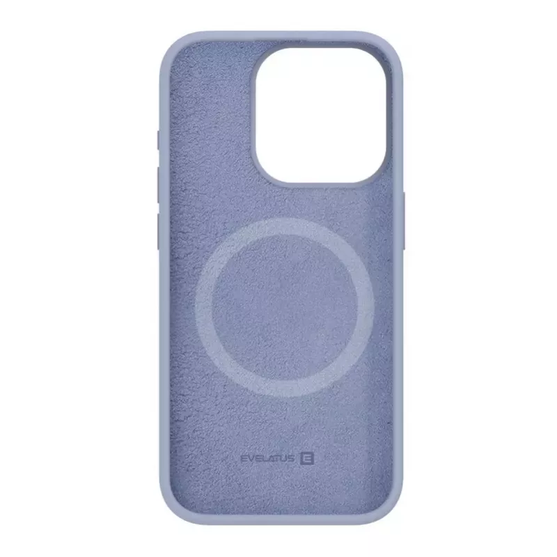 Evelatus Apple iPhone 15 Pro Max Premium MagSafe Soft Touch Silicone Case Lavender Gray