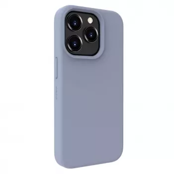 Evelatus Apple iPhone 15 Pro Max Premium MagSafe Soft Touch Silicone Case Lavender Gray