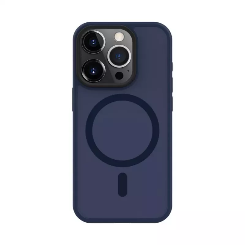 Evelatus Apple iPhone 15 Pro Hybrid Dėklas su MagSafe ir Fotoaparato Apsauga PC+TPU Tamsiai Mėlyna