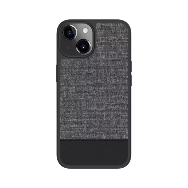 Evelatus Apple iPhone 15 Plastic Leather Magsafe Back Cover Gray