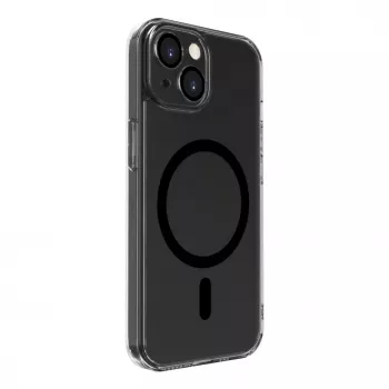 Evelatus Apple iPhone 15 Clear Case With MagSafe and Camera Protection Transparent Black