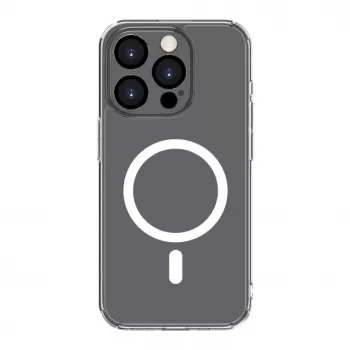 Evelatus Apple iPhone 15 Pro Max Skaidrus Dėklas su MagSafe ir Fotoaparato Apsauga