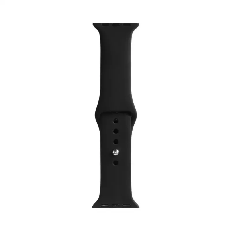 Evelatus Apple Watch 42/44/45mm Silicone Loop Watch Strap (140mm M/L) Black