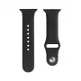 Evelatus Apple Watch 42/44/45mm Silicone Loop Watch Strap (140mm M/L) Black