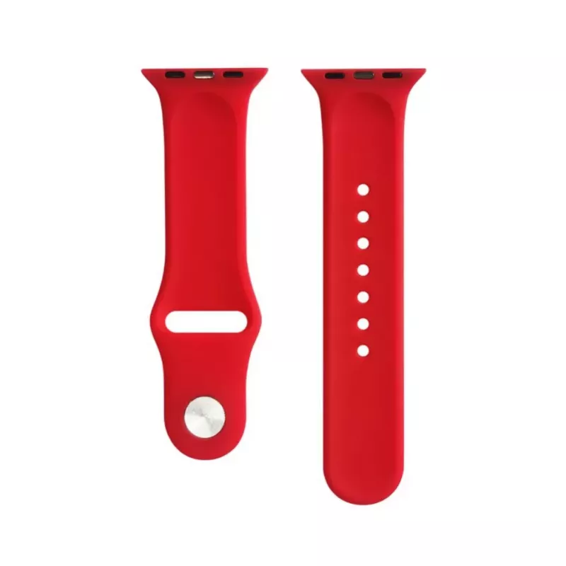 Evelatus Apple Watch 42/44/45mm Silicone Loop Watch Strap (140mm M/L) Red