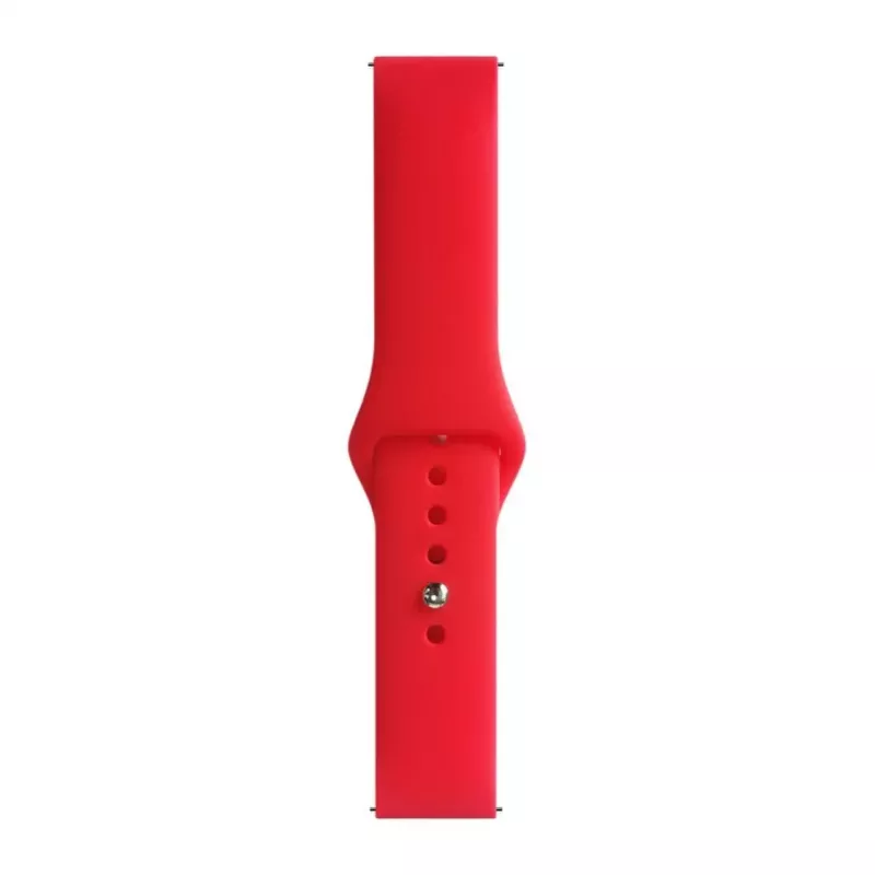 Evelatus Watch 20mm Silicone Loop Watch Strap (130mm M/L) Red