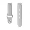 Evelatus Watch 20mm Silicone Loop Watch Straps (130mm M/L) Silver
