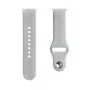 Evelatus Watch 20mm Silicone Loop Watch Straps (130mm M/L) Silver