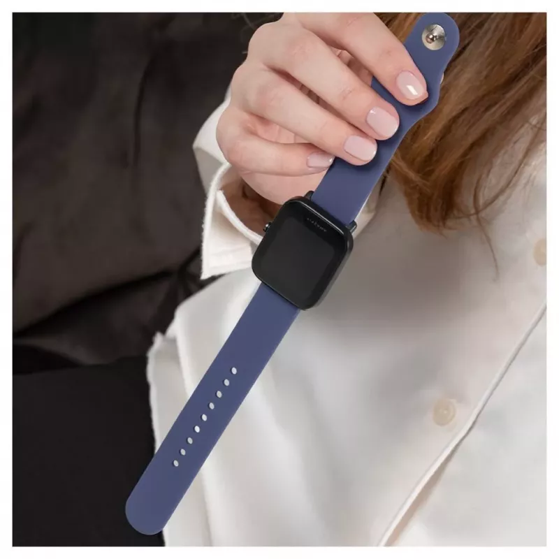Evelatus Watch 20mm Silicone Loop Watch Straps (130mm M/L) Blue