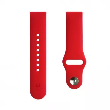 Evelatus Watch 22mm Silicone Loop Watch Strap (130mm M/L) Red