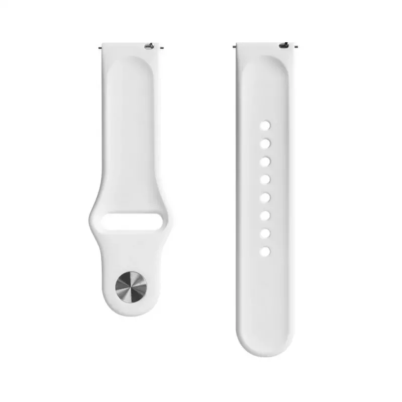 Evelatus Watch 22mm Silicone Loop Watch Strap (130mm M/L) White