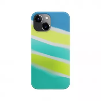 Evelatus Apple iPhone 15 Silikoninis Dėklas Įvairiaspalvis Geltonai Žalias
