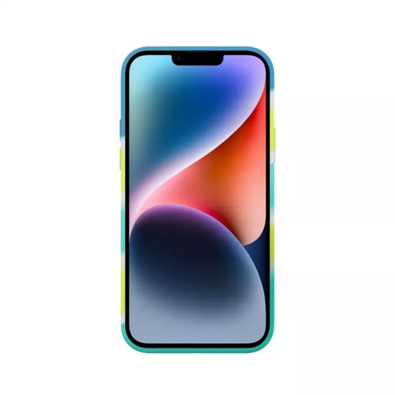 Evelatus Apple iPhone 15 Silikoninis Dėklas Įvairiaspalvis Geltonai Žalias