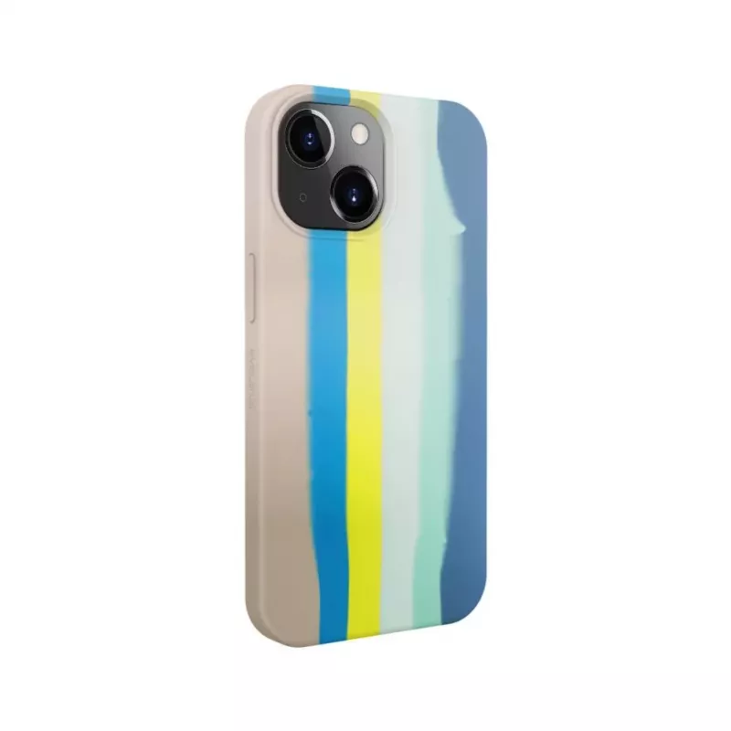 Evelatus Apple iPhone 15 Silikoninis Dėklas Įvairiaspalvis Mėlynas Rožinis