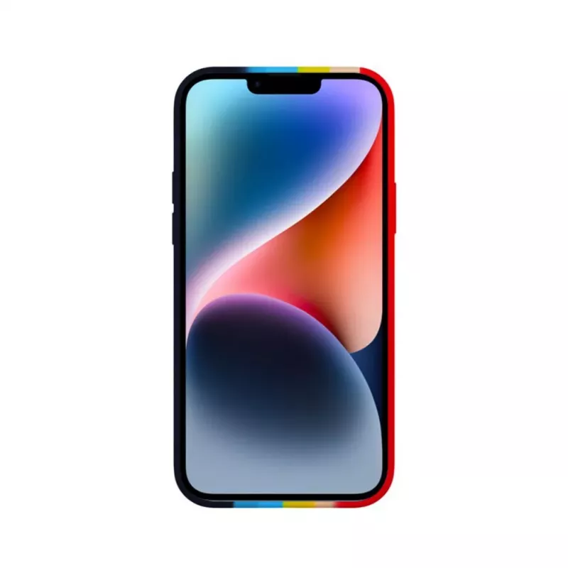 Evelatus Apple iPhone 15 Silikoninis Dėklas Įvairiaspalvis Vaivorykštinis