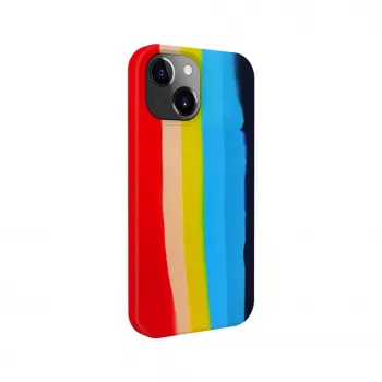 Evelatus Apple iPhone 15 Silikoninis Dėklas Įvairiaspalvis Vaivorykštinis