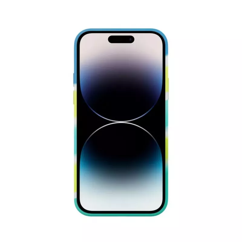 Evelatus Apple iPhone 15 Pro Silikoninis Dėklas Įvairiaspalvis Geltonai Žalias