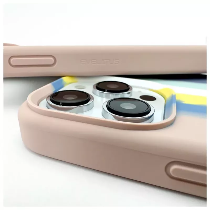 Evelatus Apple iPhone 15 Pro Max Silikoninis Dėklas Įvairiaspalvis Mėlynas Rožinis