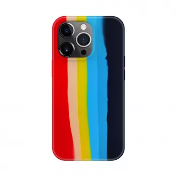 Evelatus Apple iPhone 15 Pro Max Silikoninis Dėklas Įvairiaspalvis Vaivorykštinis