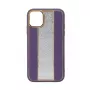 iLike Apple iPhone 11 Diamonds and Leather Case Purple