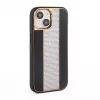 iLike Apple iPhone 15 Diamonds and Leather Case Black