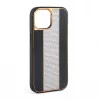 iLike Apple iPhone 15 Pro Diamonds and Leather Case Black