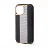 iLike Apple iPhone 15 Pro Diamonds and Leather Case Black