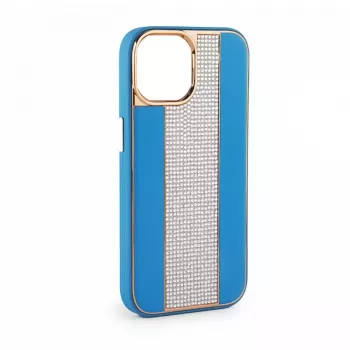 iLike Apple iPhone 15 Pro Diamonds and Leather Case Blue