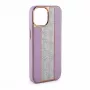 iLike Apple iPhone 15 Pro Max Diamonds and Leather Case Pink Sand