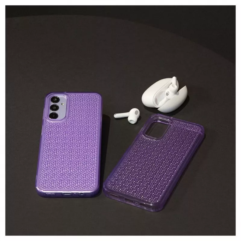 iLike Samsung Galaxy A14 5G Silicone Case Shine Transparent Violet