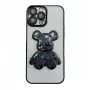 iLike Apple iPhone 14 Pro Silikoninis Dėklas Print Desire Bear Black
