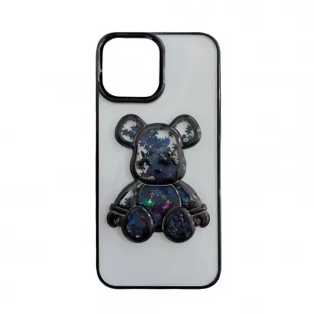 iLike Apple iPhone 15 Silikoninis Dėklas Spaudinys Desire Bear Juodas