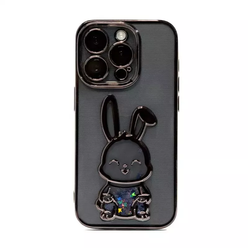 iLike Apple iPhone 13 Pro Silikoninis Dėklas Spaudinys Desire Rabbit Juoda
