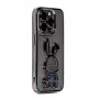 iLike Apple iPhone 14 Pro Silicone Case Print Desire Rabbit Black
