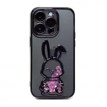iLike Apple iPhone 14 Pro Silikoninis Dėklas Print Desire Rabbit Purple