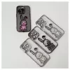 iLike Apple iPhone 15 Pro Max Silikoninis Dėklas Spaudinys Desire Rabbit Violetinis