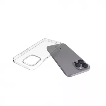 Evelatus Apple iPhone 15 Pro Max Clear Silicone Case 1.5mm TPU Transparent
