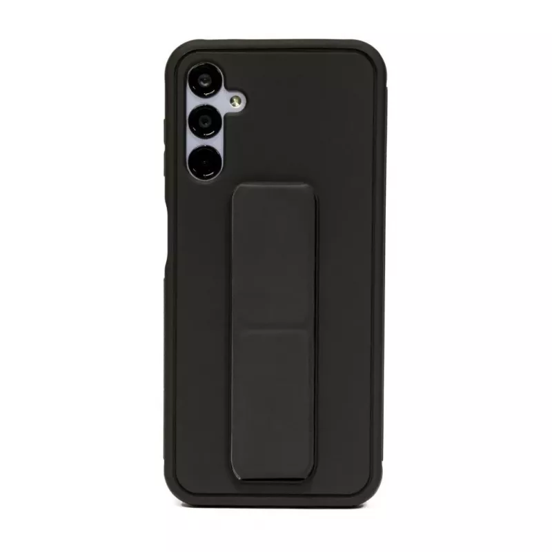 iLike Samsung Galaxy A14 5G Silikoninis Dėklas su Stovu Juodas