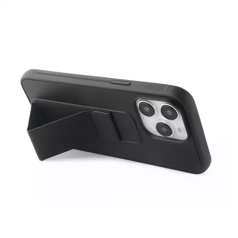 iLike Apple iPhone 14 Pro Silicone Case with Stand Black