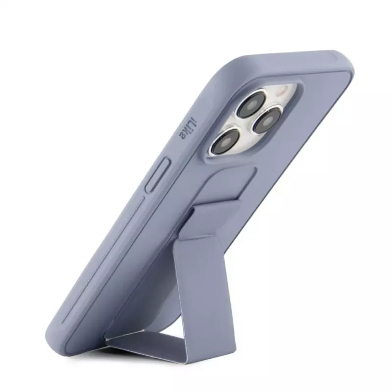 iLike Apple iPhone 14 Pro Silikoninis Dėklas su Pėdeliu Violetinis