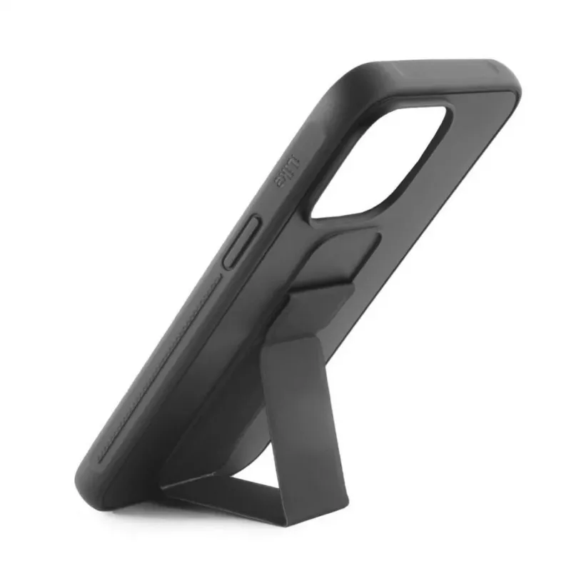 iLike Apple iPhone 15 Silicone Case with Stand Black