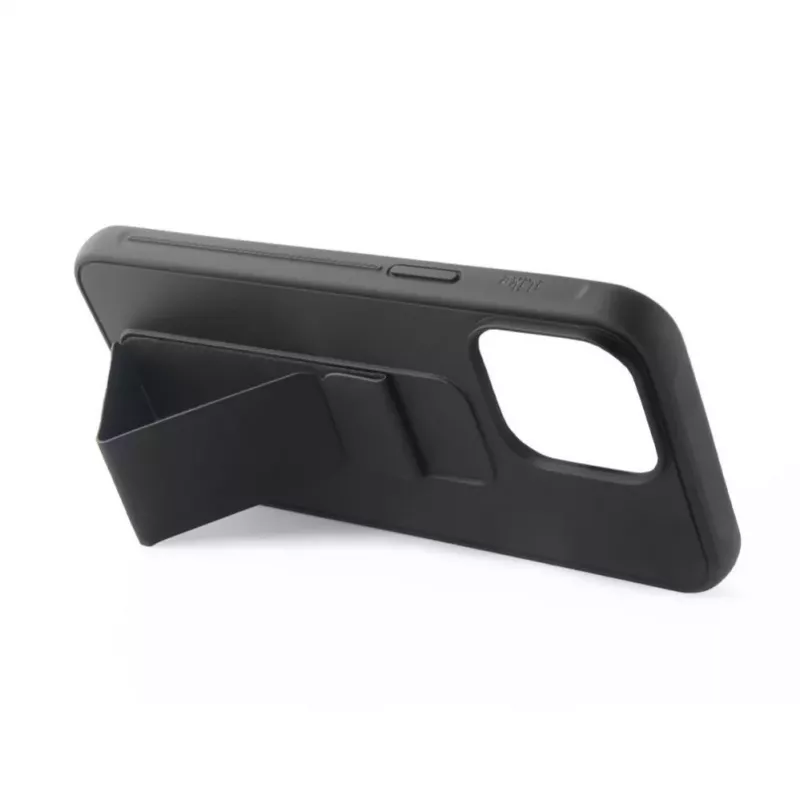 iLike Apple iPhone 15 Silicone Case with Stand Black