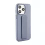 iLike Apple iPhone 15 Pro Silicone Case with Stand Purple