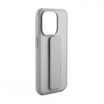 iLike Apple iPhone 15 Plus Silicone Case with Stand Silver
