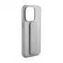 iLike Apple iPhone 15 Plus Silicone Case with Stand Silver