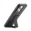 iLike Apple iPhone 15 Pro Max Silikoninis Dėklas su Stovu Juodas