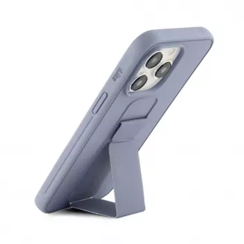 iLike Apple iPhone 15 Pro Max Silikoninis Dėklas su Pėdeliu Violetinis