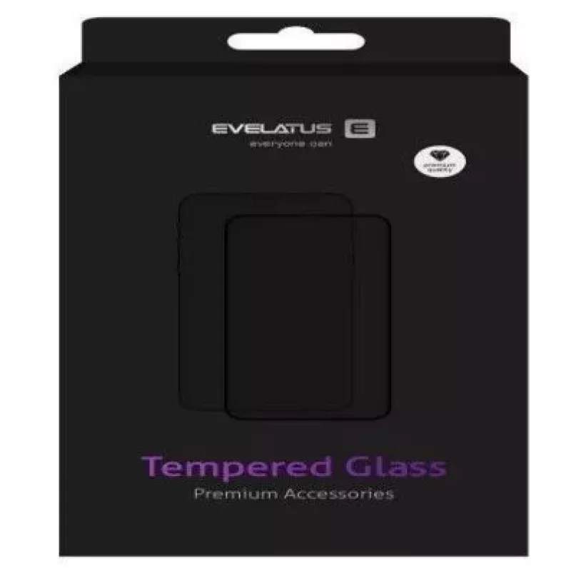 Evelatus Apple iPhone 12/12 Pro Corning Gorilla Glass Anti-Static 3D Full Cover 10X Stronger Tempered Glass Screen Protector
